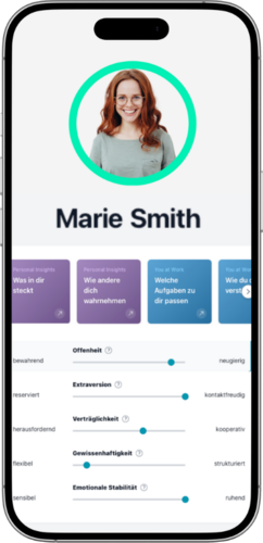 flowplace App – Talent Profil auf iPhone
